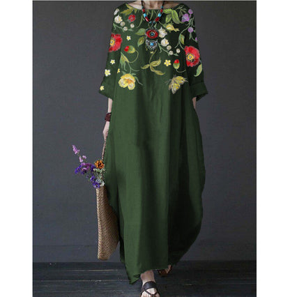 【S-5XL】Rochie cu imprimeu lejer