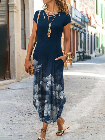 👗🌈Letnia wyprzedaż [S-3XL] Spódnica długa z nadrukiem z bawełny Tencel - miękka i teksturowana