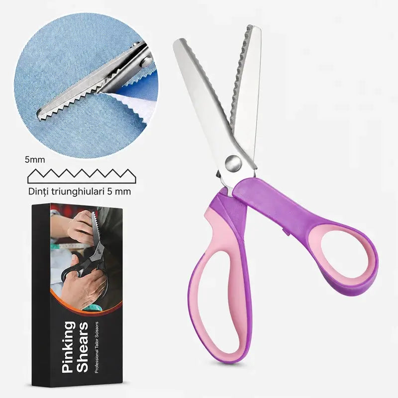 ✂️ Reže besprijekorno i sprječava habanje materijala! Profesionalne cik-cak / valovite škare za krojenje i ručni rad! ✨