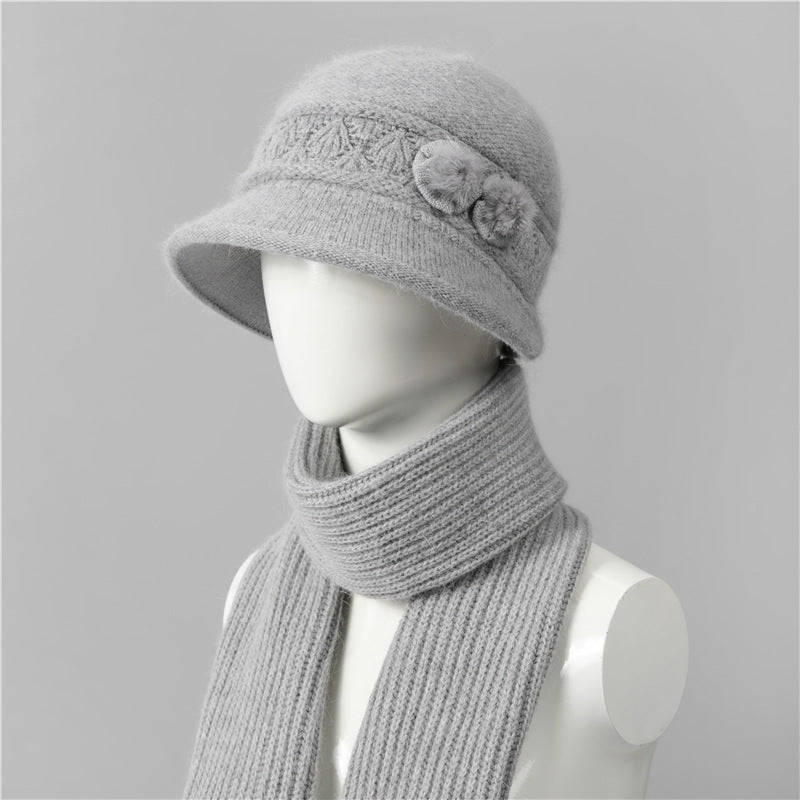 🧶Kapa + šal🧶 Topli zimski pratitelj: topla pletena vunena kapa
