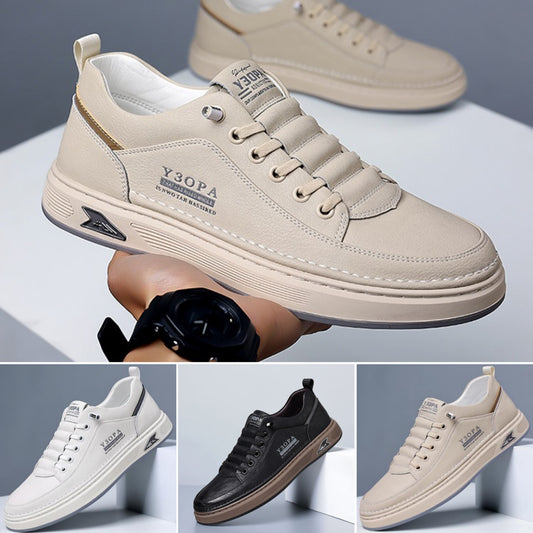 👞👞【39-44】Pantofi sport bărbați din piele naturală, impermeabili și anti-praf, cu talpă moale