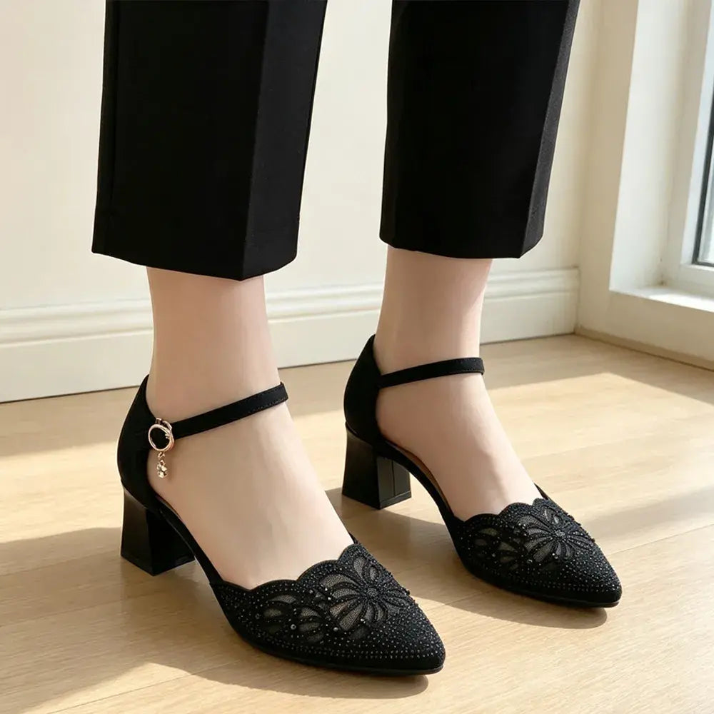 💞【35-40】Elegantne sandale s niskom petom u francuskom stilu, novi model ✨