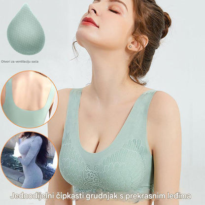 💖👙【M-4XL】🌹🛒【Set od 3 komada】2025. Novi poboljšani udoban čipkani grudnjak u velikim veličinama. (Bešavne, oblikujuće, s antiskliznim naramenicama)
