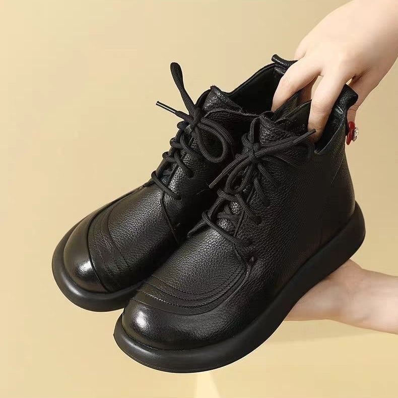 👢【Veličine 35–40】 Ženske vodootporne kožne čizme – s udobnim potplatom; dostupne u podstavljenoj ili nepodstavljenoj verziji