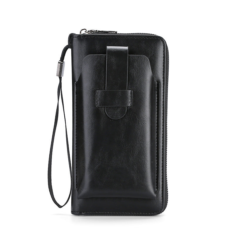 【50% de descuento】💼 Cartera multifuncional para hombre, hecha a mano en cuero auténtico – nuevo modelo