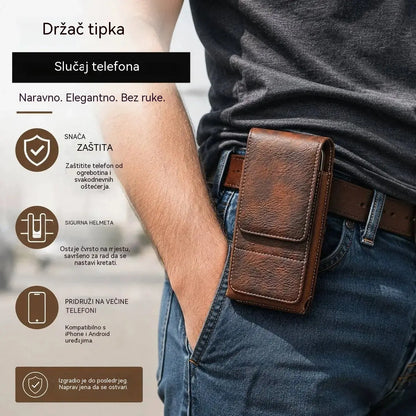 🔥 Futrola za telefon s kopčom za remen – magnetsko zatvaranje, izdržljiva i uključuje utore za kartice