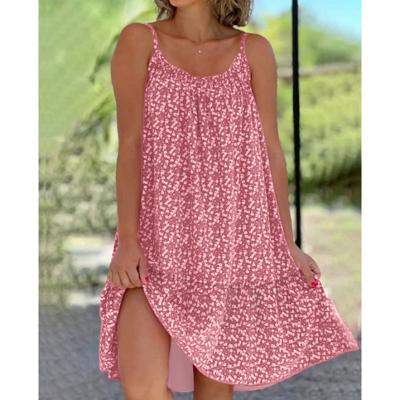 👗👗[S-5XL] 🥰2025 Ležerna i udobna haljina s cvjetnim uzorkom na kamisol