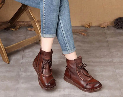 🔥✨【35-40】🌷👢Novedades 2026 Reserva a principios de otoño🎉 Botas vintage de mujer de piel suave