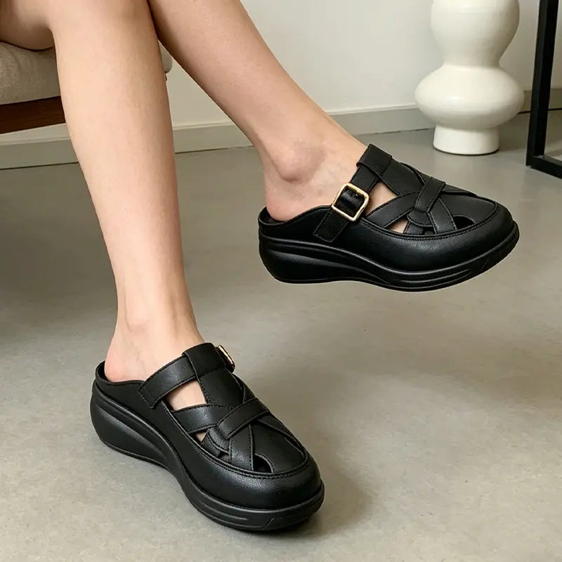 🔥【Veličine 36-41】Nove ljetne sandale s debelim potplatom, šupljeg izgleda, udobne i elegantne