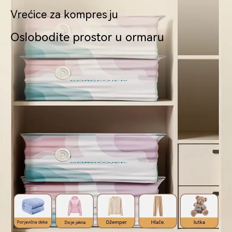 🧳 5 komada za 27 EUR 💨 Velika vakuumska torba za kompresiju: ne treba pumpu, nepropusna i štedi prostor u koferima i domu ✈️