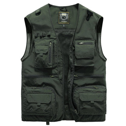 🌴🎣【S-5XL】2025 Nova proljetno-ljetna kolekcija Vanjski radni/prsluk za ribolov, prozračan, izdržljiv, s više džepova – unisex