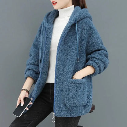 🔥✨【M-4XL】Novitet za zimu 2026.: Ženska jakna s kapuljačom od mekanog vunenog flisa