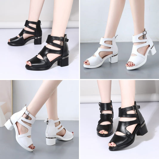 ✨✨【35-41】Nove ljetne sandale s debelom petom s otvorenim ribljim ustima