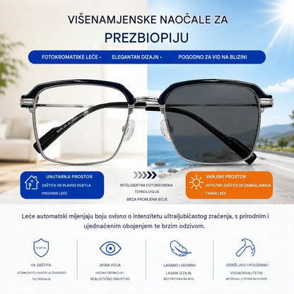 Fotokromatske naočale za čitanje koje blokiraju plavo svjetlo, uniseks naočale za čitanje, sunčane naočale za zaštitu od sunca