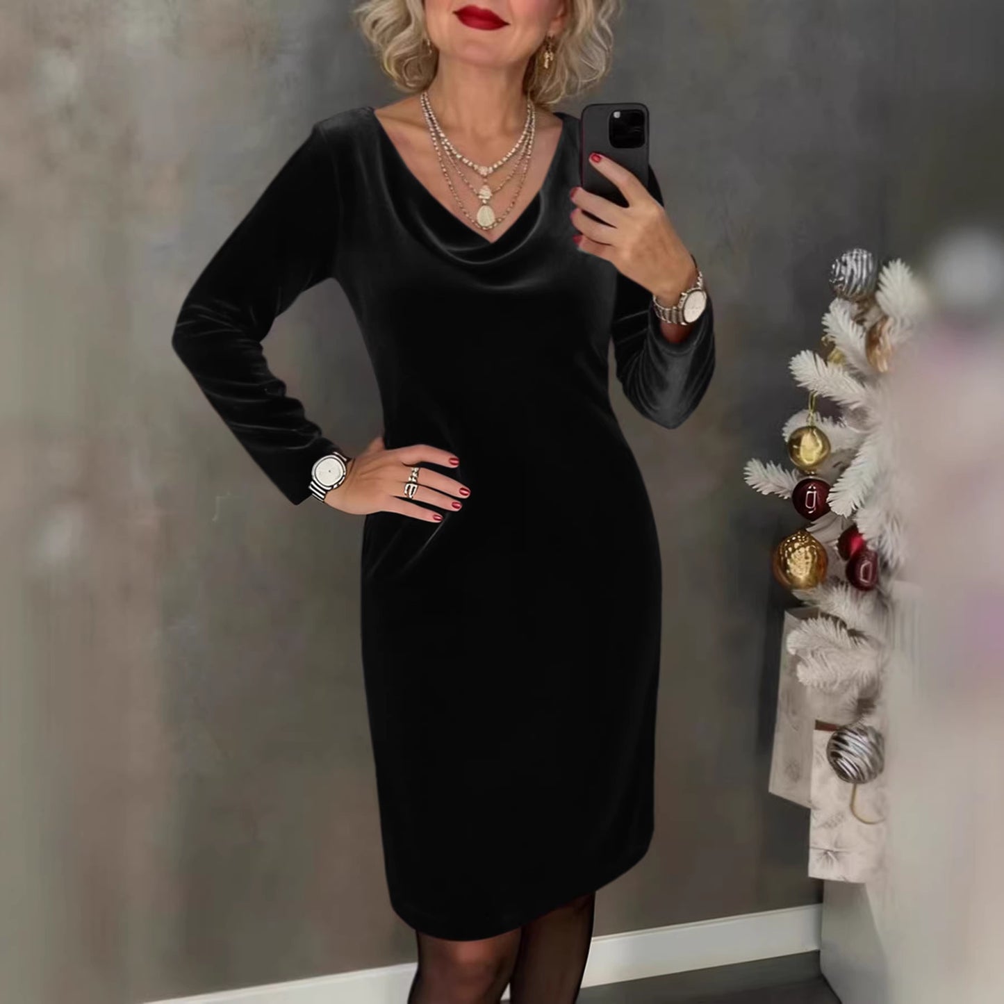 ✨ Baršunasta haljina 2026 | Dugi rukavi | Seksi i elegantan stil ✨