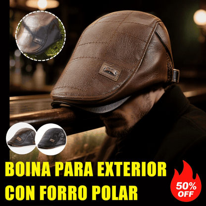 🧢🔥 Boina de cuero vintage de primera calidad