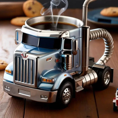 🚛Ručno izrađena šalica za kavu modela kamiona s poluprikolicom