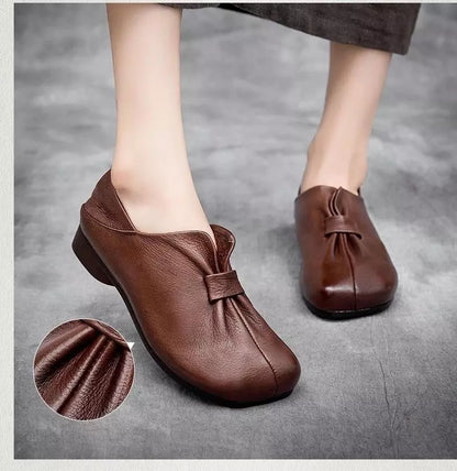 [Veličine 35-42] Nove retro cipele s mekim potplatom i mašnom, izrađene od visokokvalitetne kravlje kože, jednostavne i lijepe.