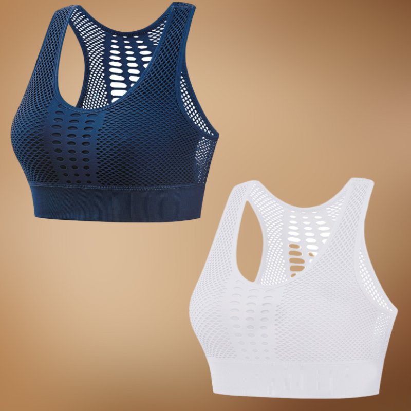 ✨【Pakiranje od 2 komada】Ženski prozračni sportski grudnjak bez žice, plus veličine 【M~3XL】