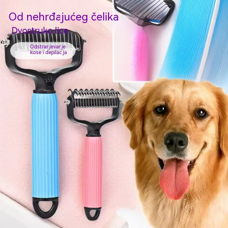 🐱🐕🐈 Višenamjenski češalj 3 u 1 za raspetljavanje dlaka kućnih ljubimaca, češalj za uklanjanje dlaka sa pasa i mačaka.