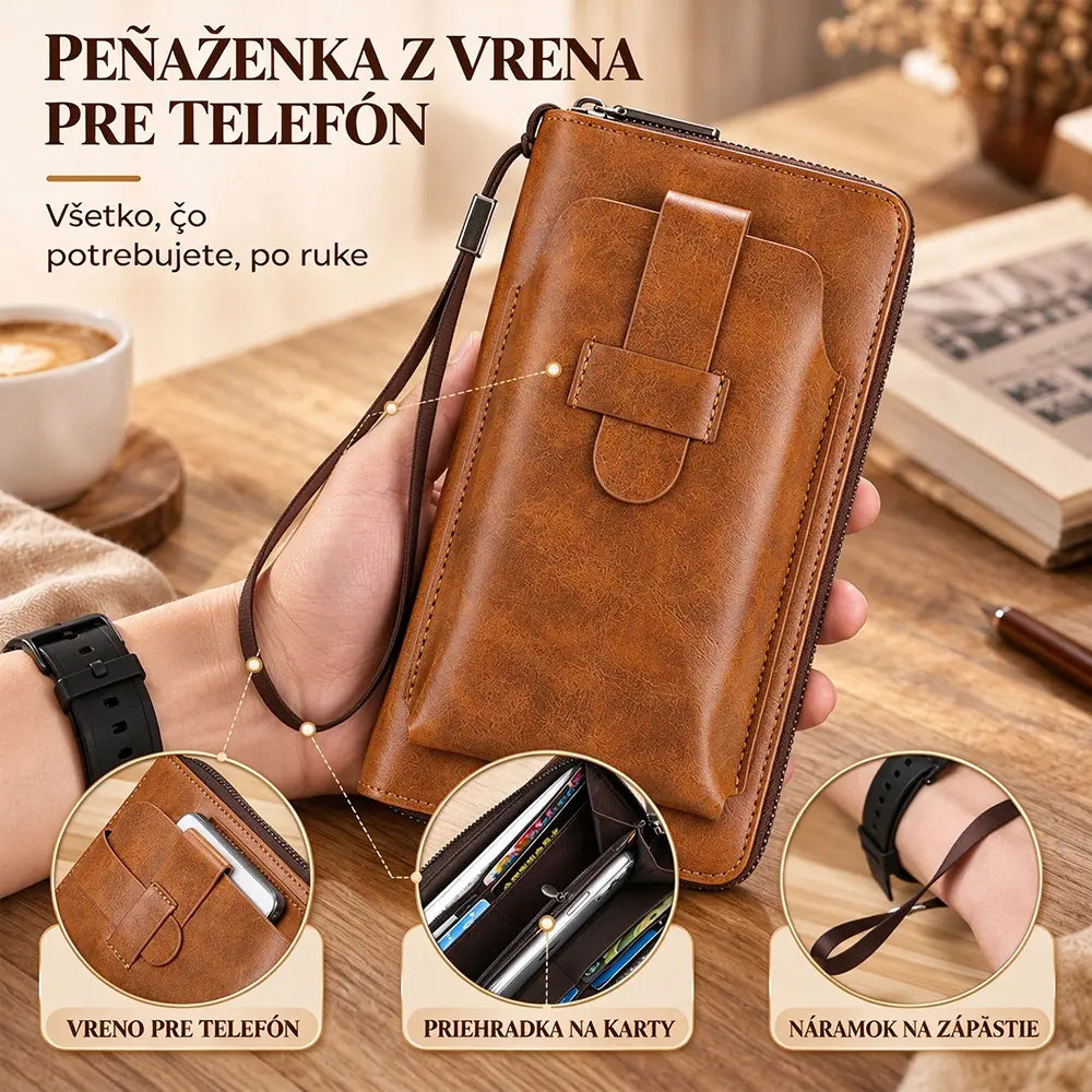 【Zľava 50 %】💼 Multifunkčná pánska peňaženka, ručne vyrobená z pravej kože – nový model