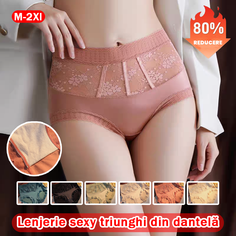 ✨💖2025 Chiloți noi din dantelă pentru ridicarea abdomenului cu cusături satinate [45-85 kg]