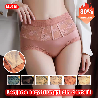 ✨💖2025 Chiloți noi din dantelă pentru ridicarea abdomenului cu cusături satinate [45-85 kg]