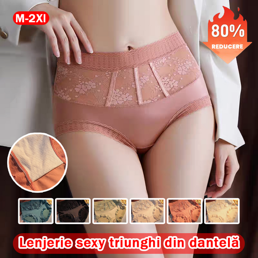 ✨💖2025 Chiloți noi din dantelă pentru ridicarea abdomenului cu cusături satinate [45-85 kg]