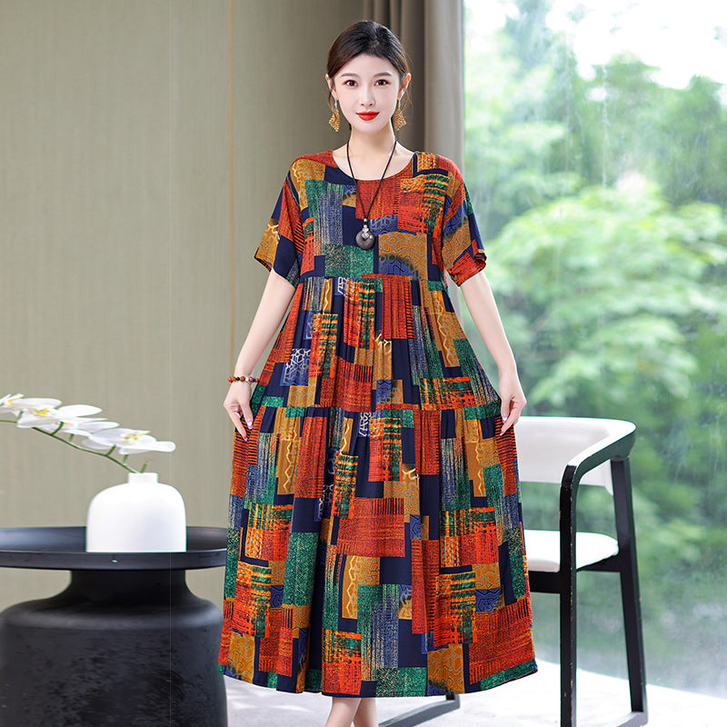 🔥👗【Oferte speciale de vară】【S-2XL】Rochie de vară 2025, casual, de înaltă calitate, cu imprimeu floral, din bumbac