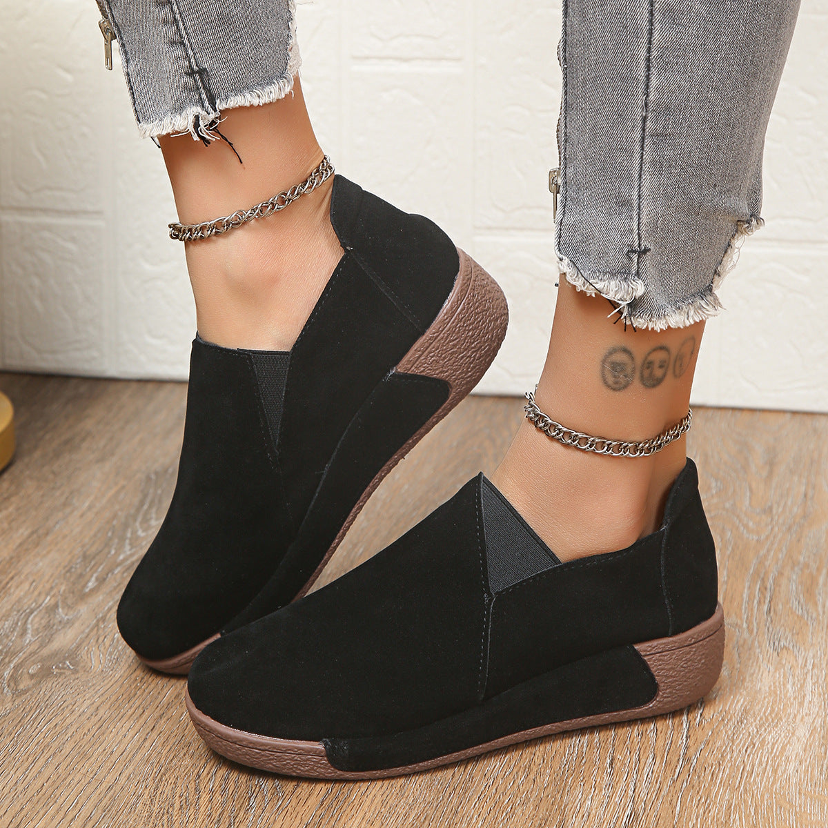 💟🔥【50% de descuento】Elegancia y comodidad en un solo zapato: ¡zapatos de plataforma de cuero para mujer para uso diario