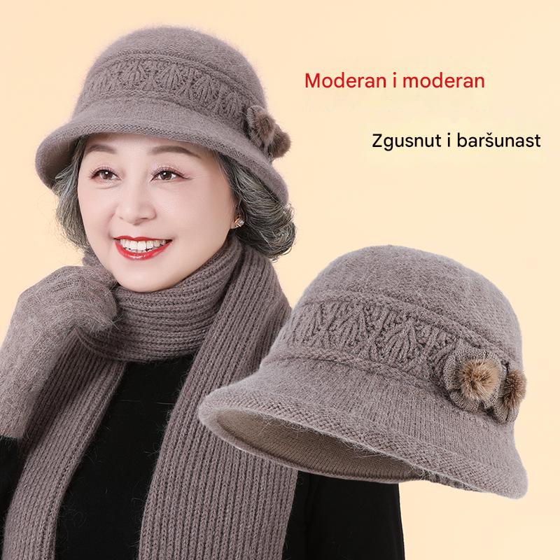 🧶Kapa + šal🧶 Topli zimski pratitelj: topla pletena vunena kapa