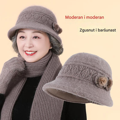 🧶Kapa + šal🧶 Topli zimski pratitelj: topla pletena vunena kapa
