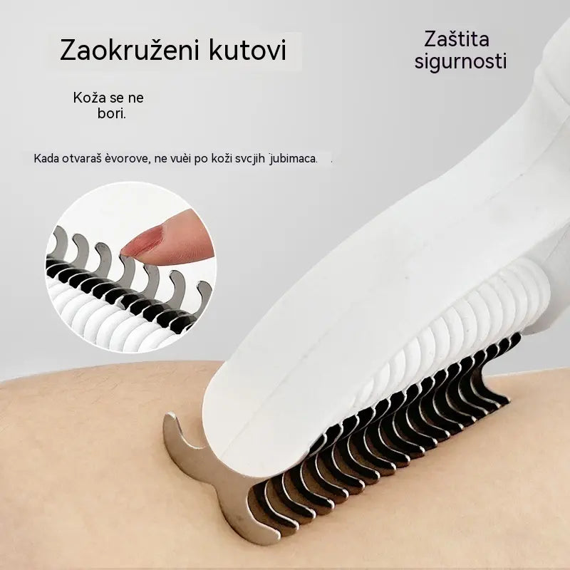 🐶【Kupite 1, dobijte 1 gratis】-2 komada--🧹 Dvostrana četka za kućne ljubimce koja se sama čisti: Uklanja mrtvu dlaku i smanjuje gubitak dlake kod pasa i mačaka.