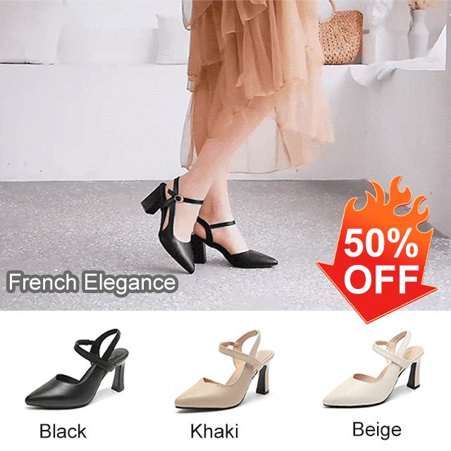 ✨✨【35-40】Elegantne cipele s debelom petom i špicastim vrhom od mekane kože