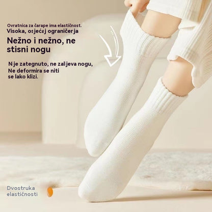 🔥【6 pari vunenih čarapa】🧦Tople vunene čarape, ekstra debele i tople, dobra elastičnost, veličine 35-42