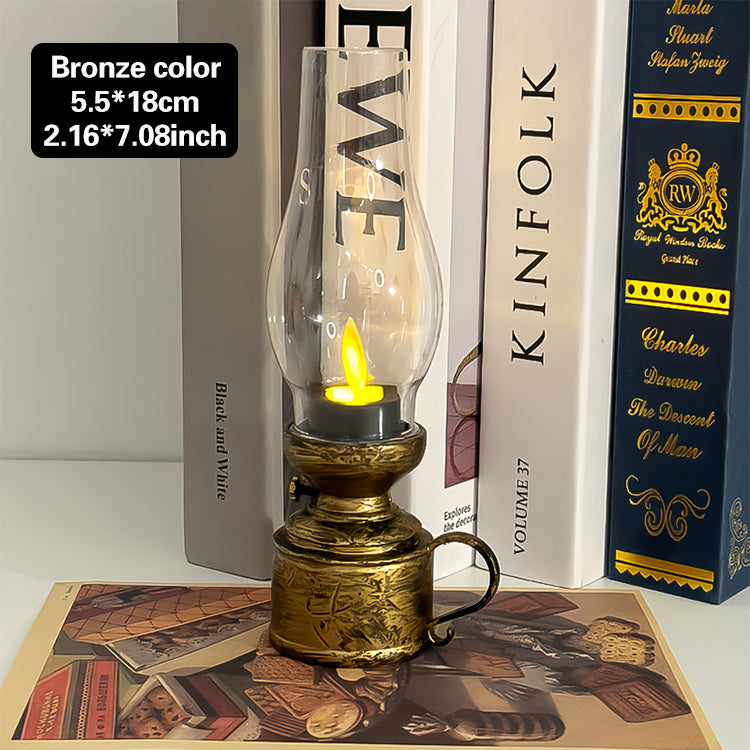 💡【Kupite 1, dobijte 1 gratis】Kreativna retro elektronička LED lampa u obliku svijeće, noćna lampa za stolni dekor