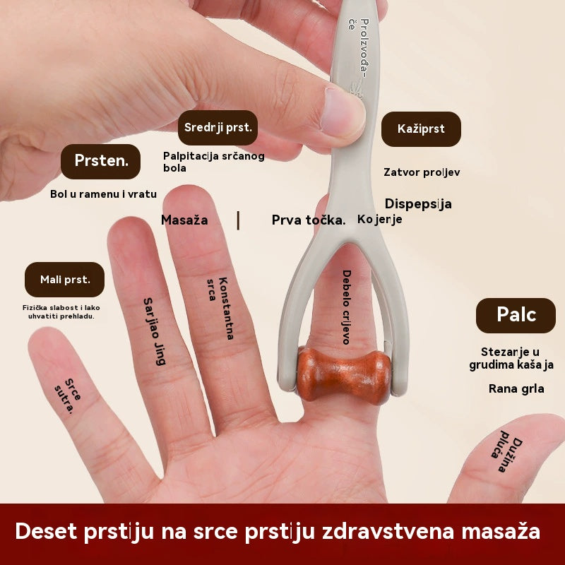 🌿 Masažer za prste od punog drva: Valjci od prirodnog drva pomažu u deblokiranju meridijana zglobova i ublažavanju umora ruku. 🌿