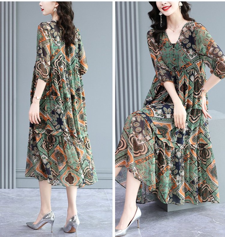 🔥2025 Elegantna cvjetna vintage haljina