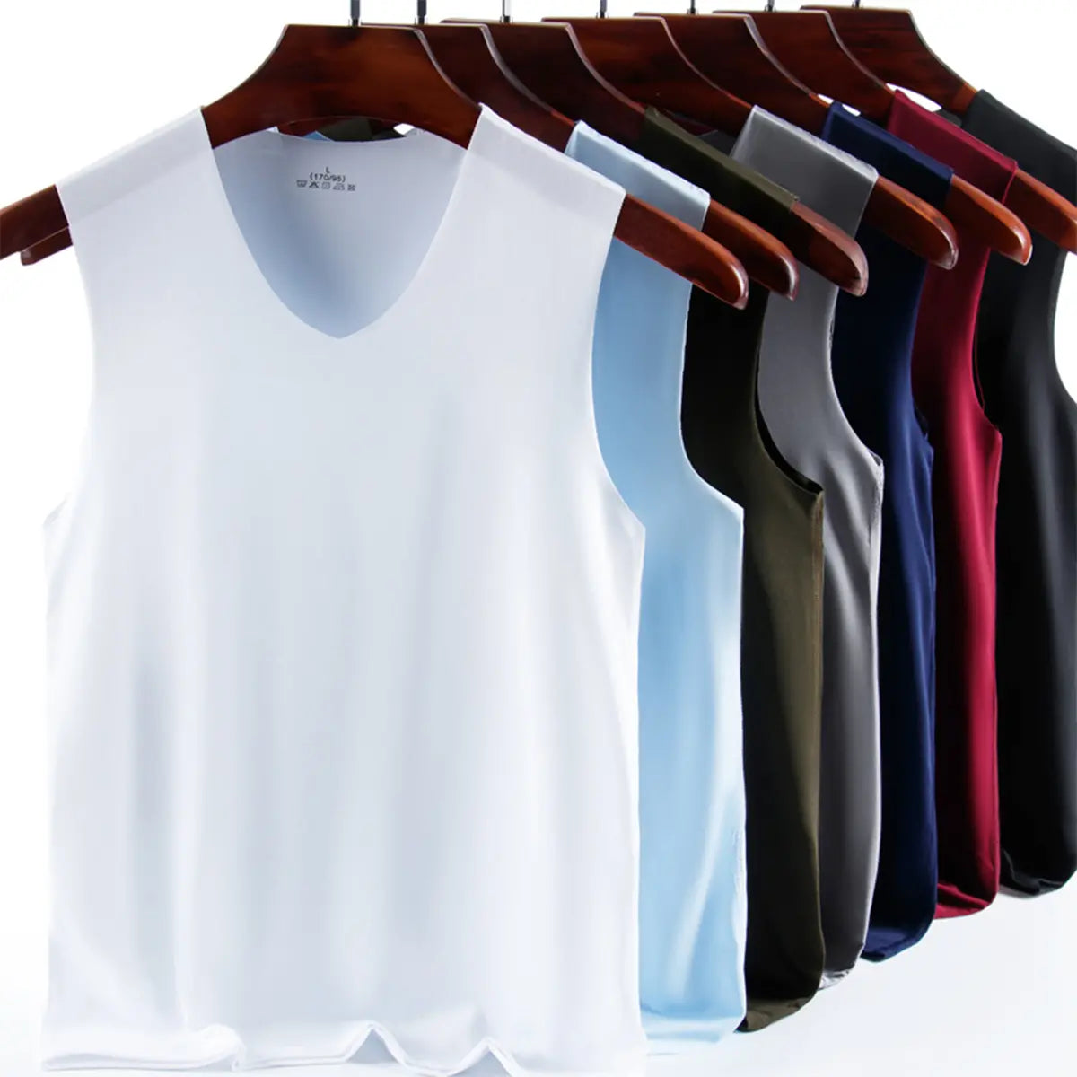 ✅ Set od 6 muških ležernih majica bez rukava Ice Silk, lako se uklapaju uz bilo koju odjeću, prikladne za svakodnevno nošenje. ✅ Lagan, prozračan i brzo se suši.