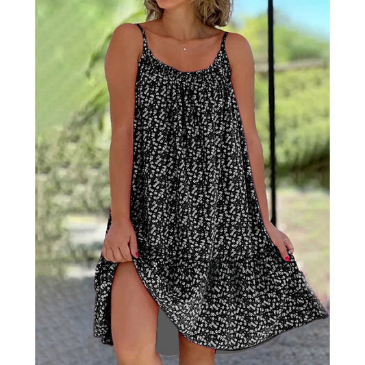 👗👗[S-5XL] 🥰2025 Ležerna i udobna haljina s cvjetnim uzorkom na kamisol