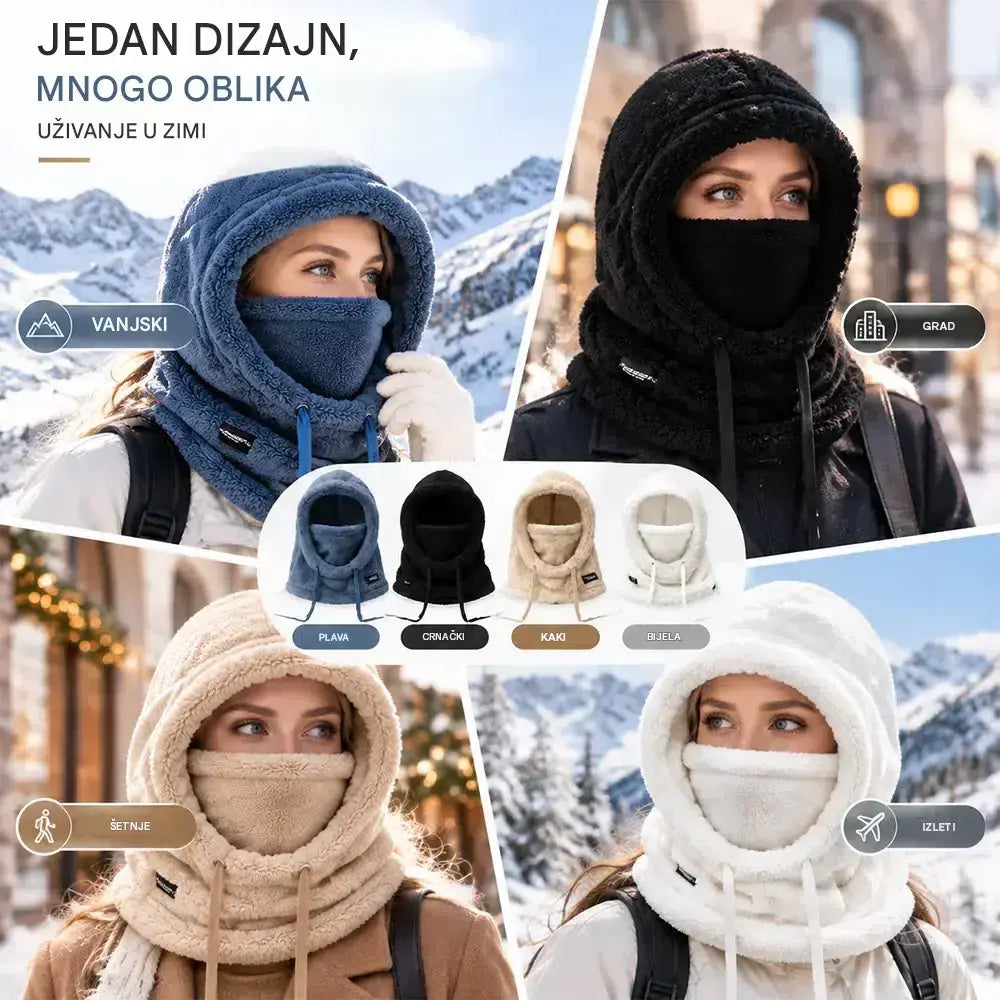 ❄️ Ženska termo kapuljača s podstavom od flisa: zimska zaštita i toplina!