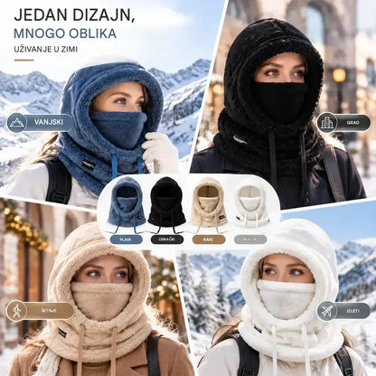 ❄️ Ženska termo kapuljača s podstavom od flisa: zimska zaštita i toplina!