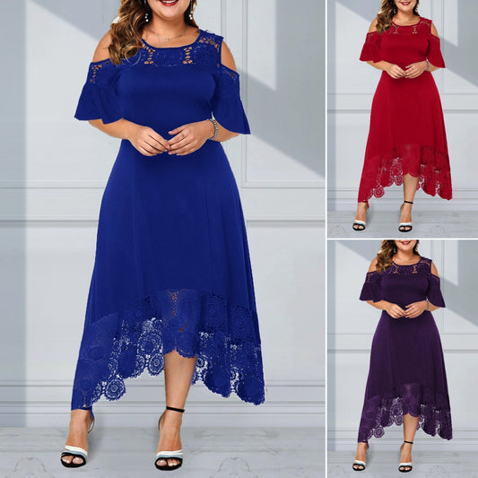 💖💖 【S~5XL】 Rochie din dantelă cu volane, nouă modă 2025