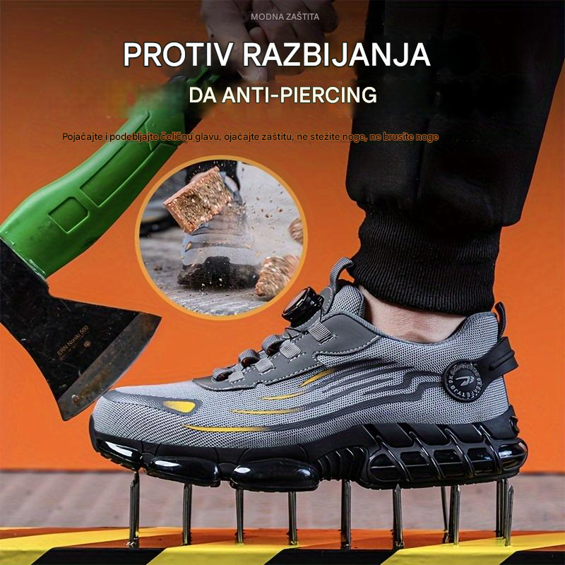 💥🥾【47% popusta 🔥】【Knauf radne čizme】 Pogodne za svakodnevnu upotrebu, otporne na udarce i probijanje, sa čeličnim prstom, udobne sigurnosne cipele, protuklizne.