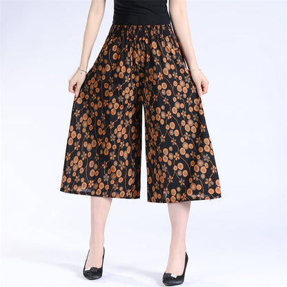❤️【M-5XL】2025 Noi pantaloni largi imprimați cu talie înaltă