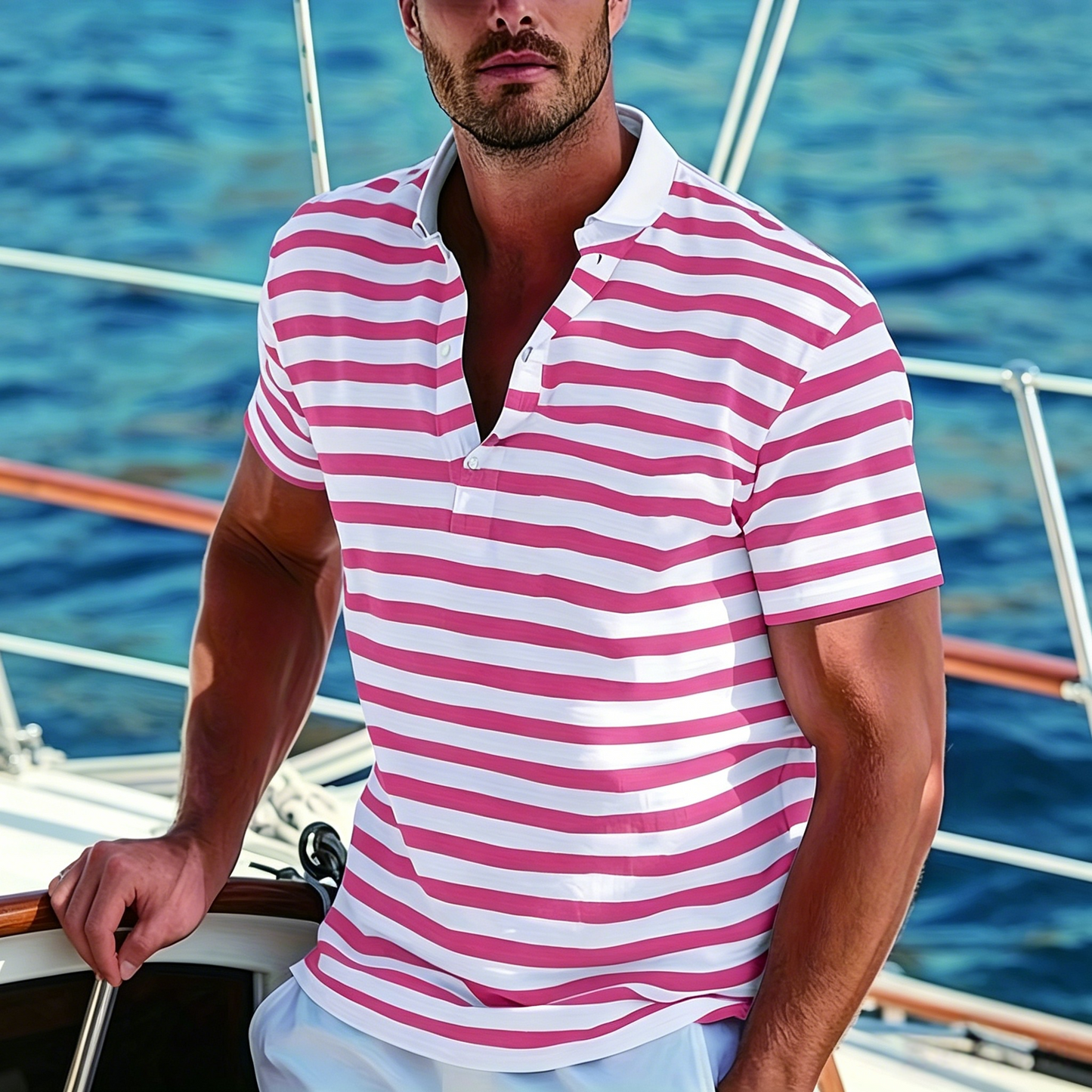👕🔥【50% popusta】[S-7XL] Muška prugasta ljetna sportska polo majica