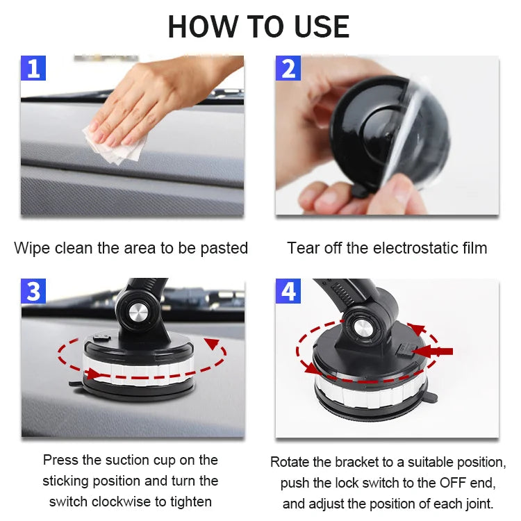 🚗Praktično in prenosno držalo za telefon v avtomobilu, največja nosilnost 5 kg!