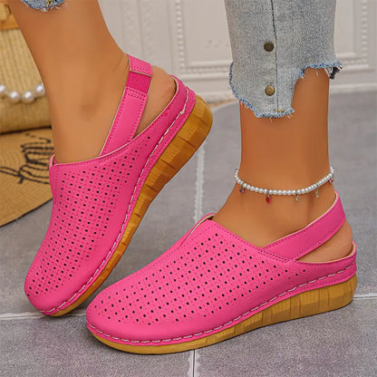 Ljetne cipele od prave kože 2026: Slip-On dizajn s udobnom platformom, prozračni perforirani uzorak za van (veličine 36-43) 🌿👡