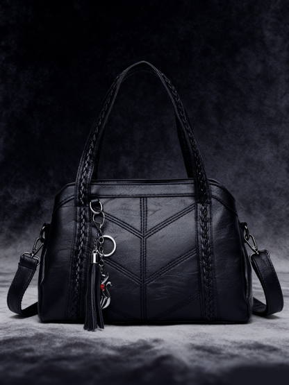 👜💟【50% POPUSTA】Mekana kožna torba, ručna torba, velikog kapaciteta, tri pretinca, vodootporna i otporna na ogrebotine