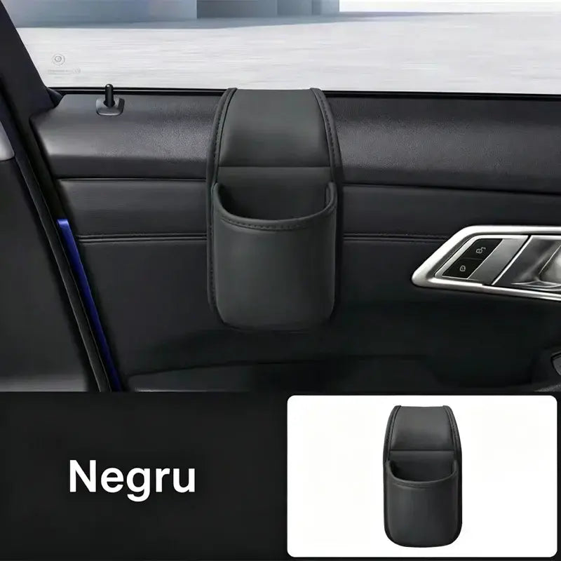 🚗 Dodatni prostor i red u automobilu! Kožni držač za vrata automobila / držač za čaše i telefon (Jednostavna montaža na prozor / 1+1 GRATIS ponuda)!